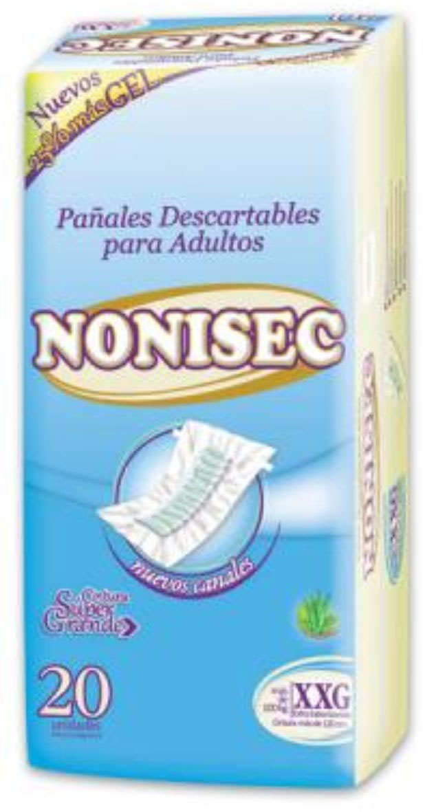 Pañales rectos NONISEC — Recto Extra Extra Grande X 20