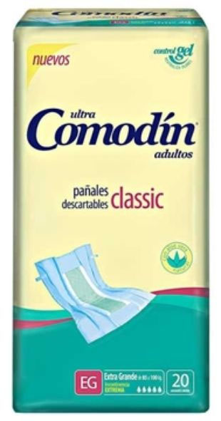 Pañales rectos COMODIN — Recto Extra Grande X 20