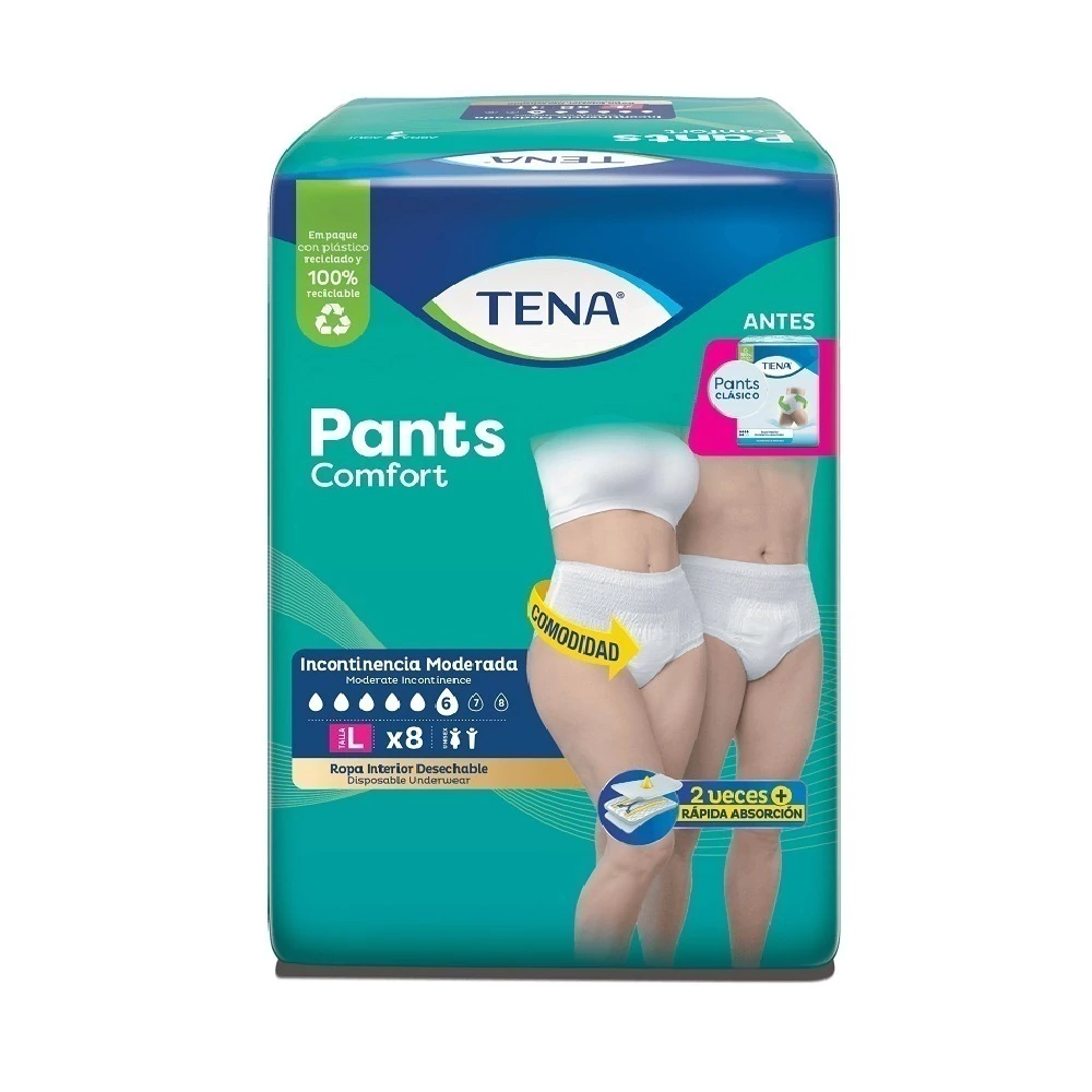 Ropa interior descartable Tena Clasica L X 8