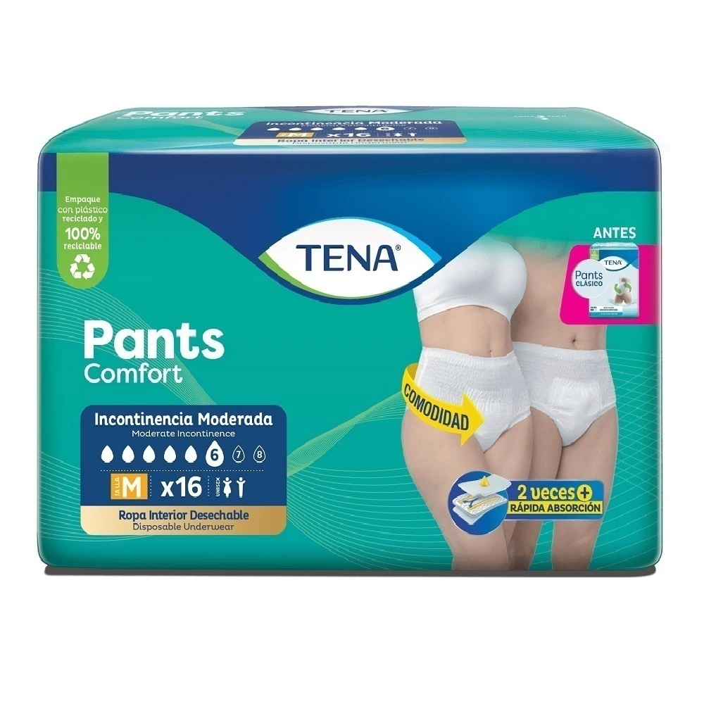 Ropa interior descartable Tena Clasica m X 16