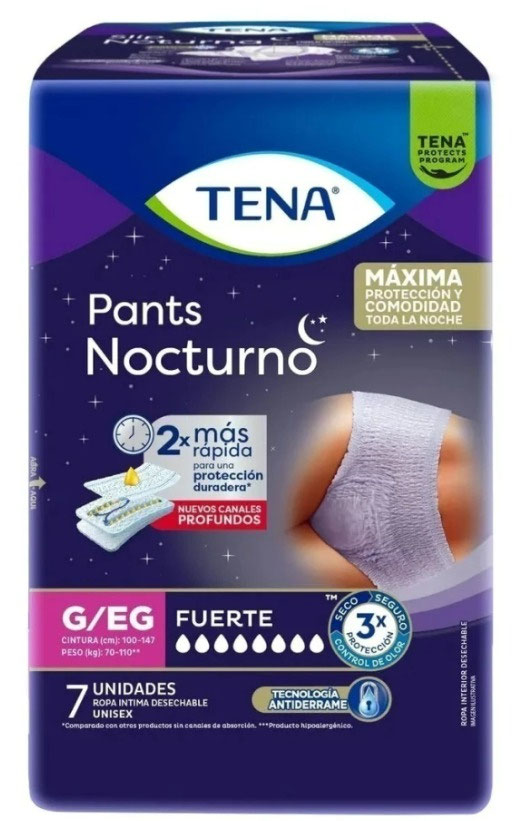 Ropa interior descartable Tena Pant Night L 8*7