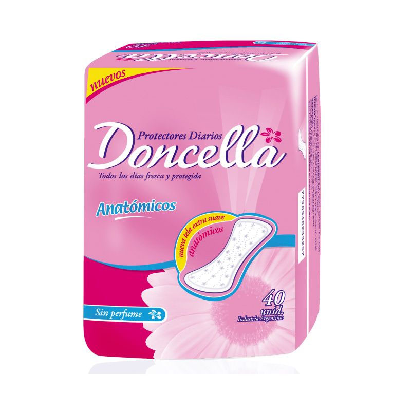 Toallas para incontinencia DONCELLA — Protector Anatomico Sin Perfume 15 X 40