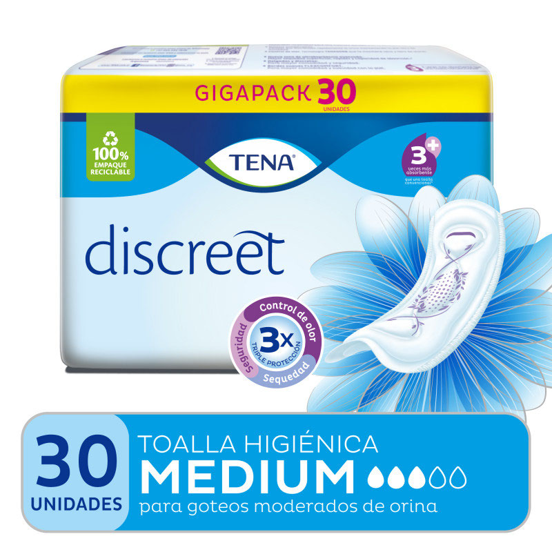 Toallas para incontinencia Tena Maedium X 30