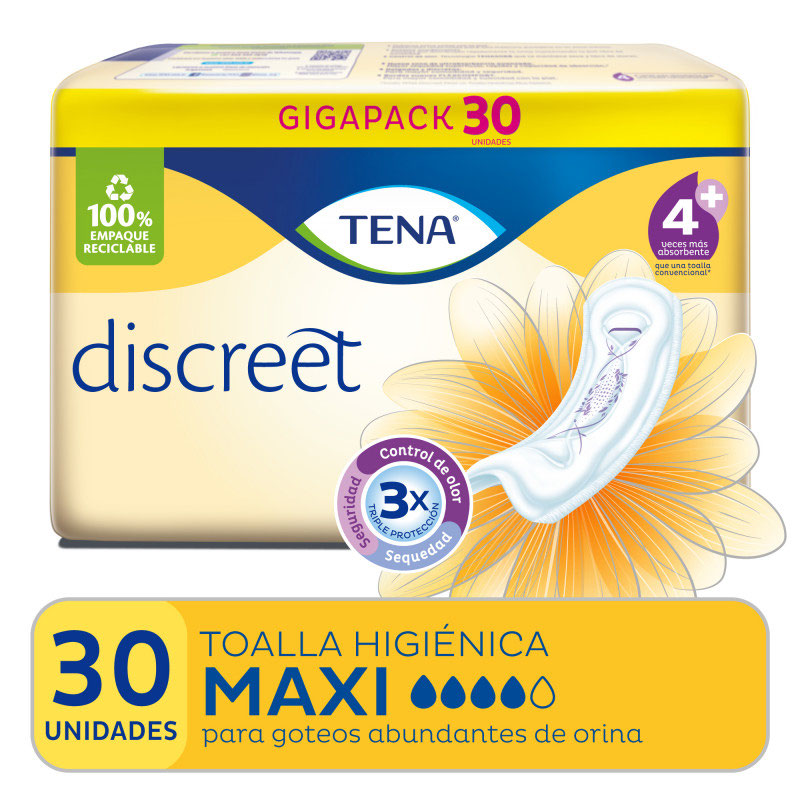 Toallas para incontinencia Tena Maxi X 30