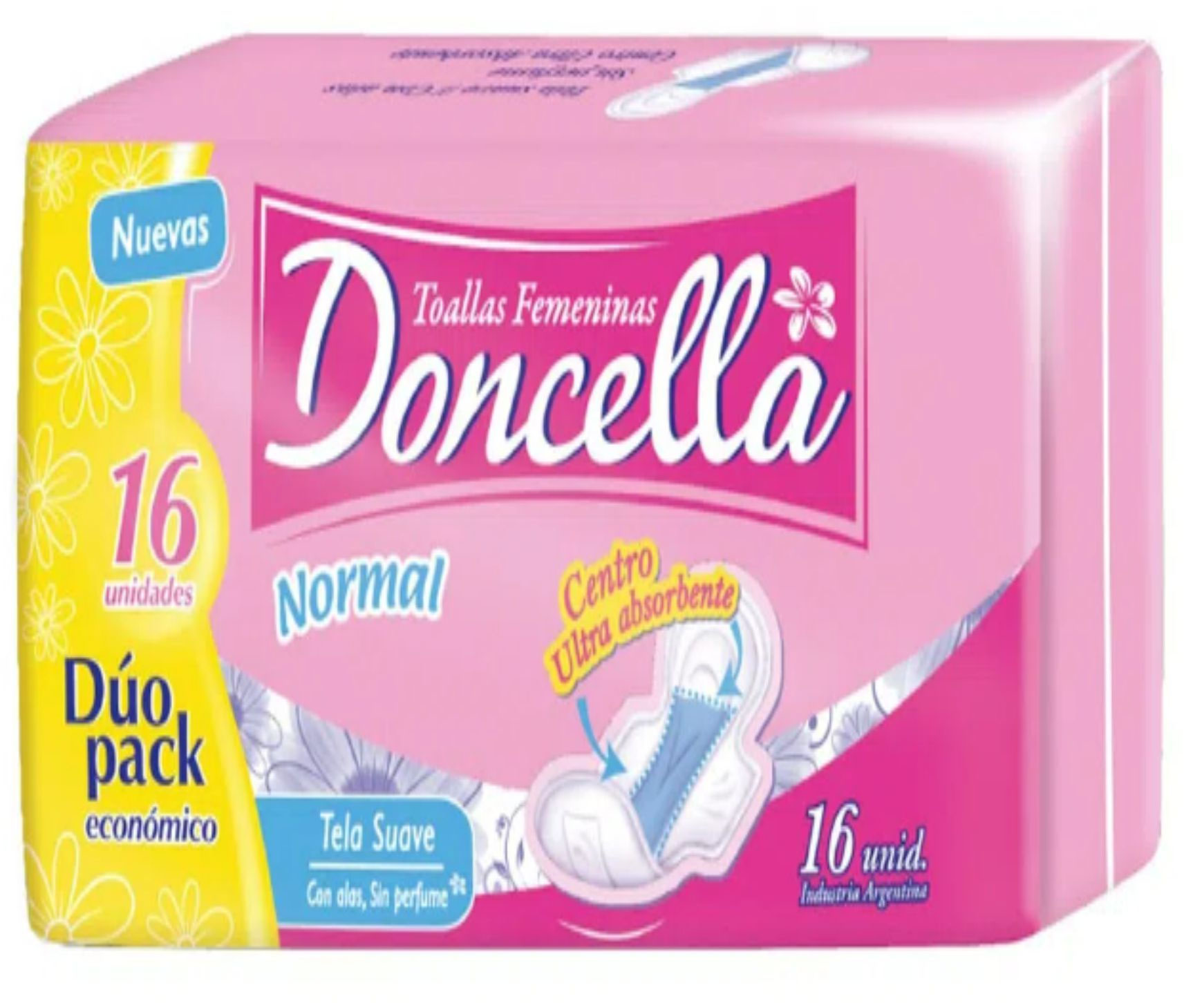 Toallas para incontinencia DONCELLA — Toalla Normal Sin Desodorante X 16